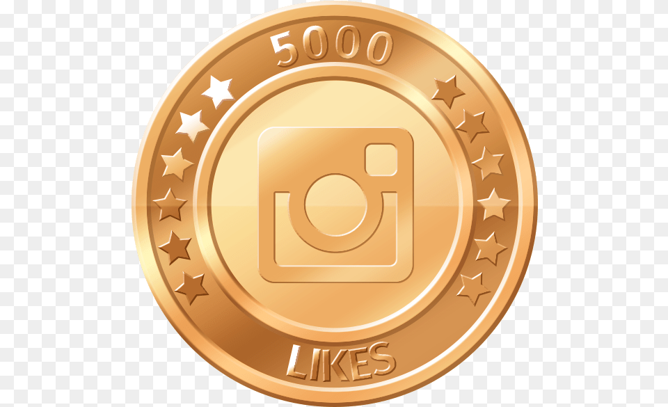 Get 5000 Instagram Likes 1000 Gold Folowers Instagram, Disk, Coin, Money Free Png Download