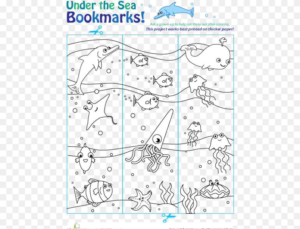 Get A Clue Under The Sea Bookmarks, Animal, Sea Life, Fish, Bird Free Transparent Png