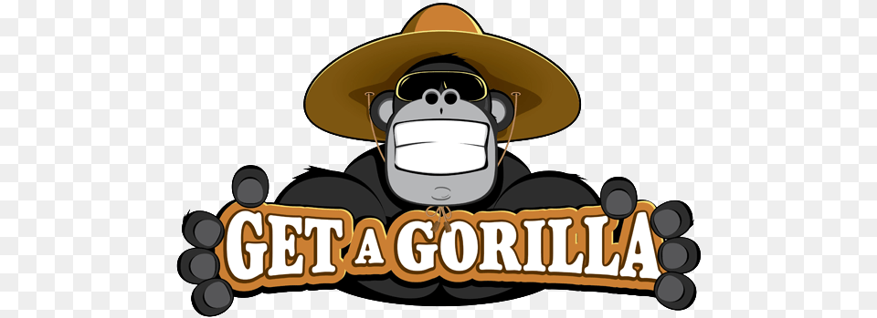 Get A Gorilla Domestic U0026 Commercial Yard Maintenance Service Logo Gorulla, Clothing, Hat, Bulldozer, Machine Free Transparent Png