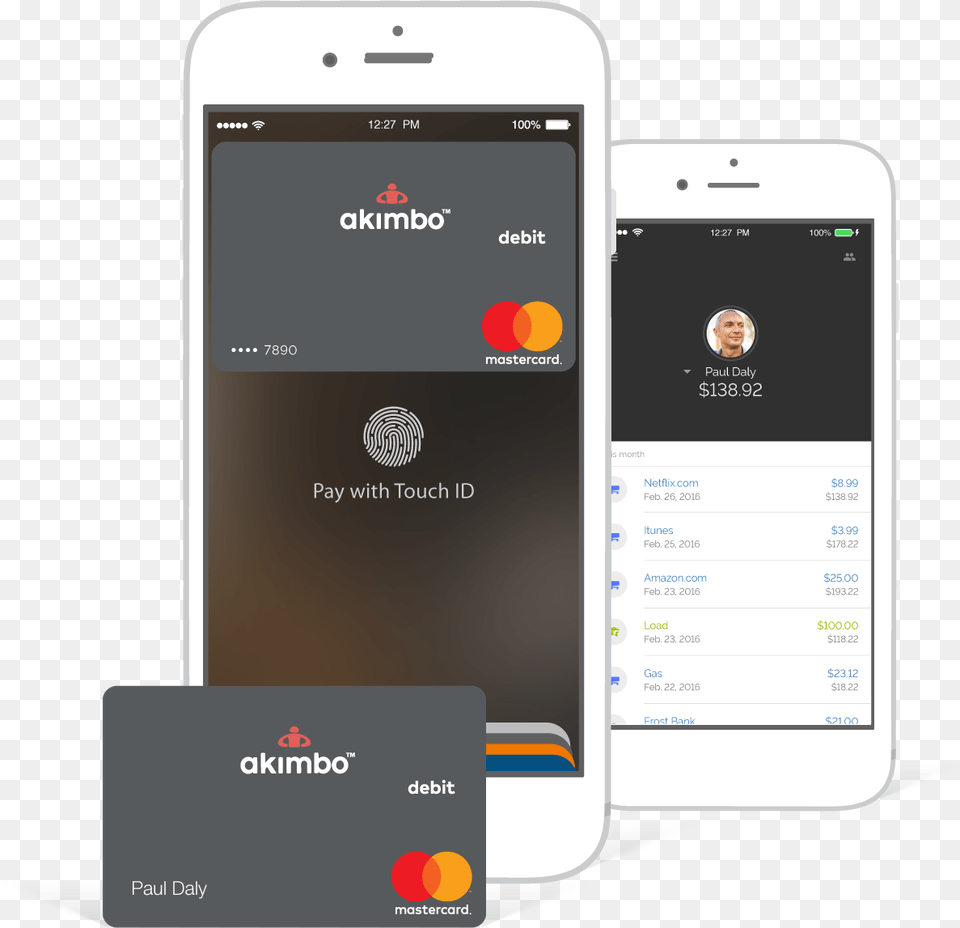 Get A Reloadable Akimbo Card And Make Easy And Secure Prepaid Mastercard Apple Pay, Electronics, Mobile Phone, Phone, Person Png