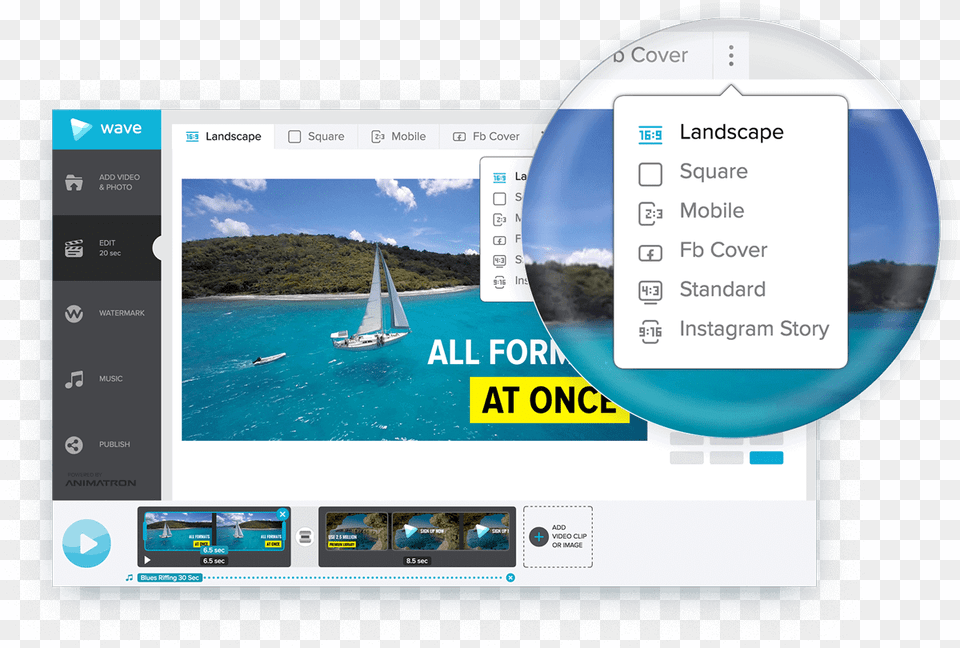 Get All Aspect Ratios Of Your Video At Once Social Video Marketing, Boat, Vehicle, Transportation, Sailboat Free Png