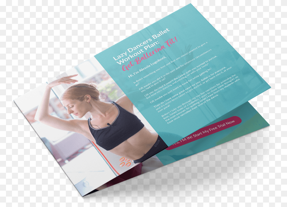 Get Ballerina Fit Guide Download Brochure, Advertisement, Poster, Adult, Female Free Transparent Png