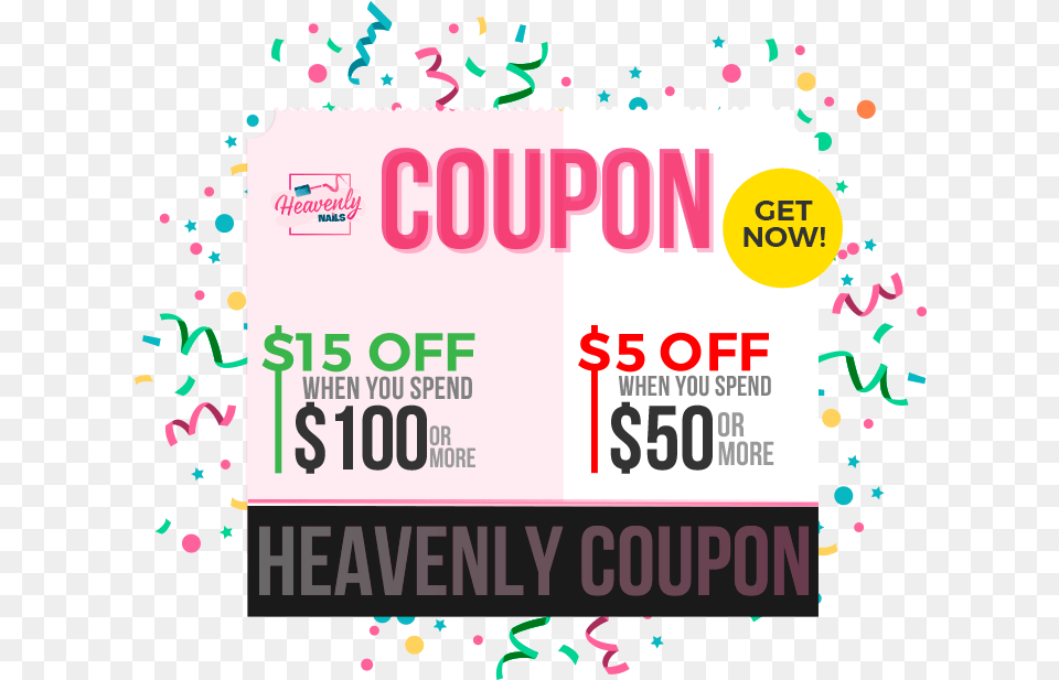 Get Coupon At Heavenly Nails In Hilo Graphic Design, Advertisement, Paper, Scoreboard Png