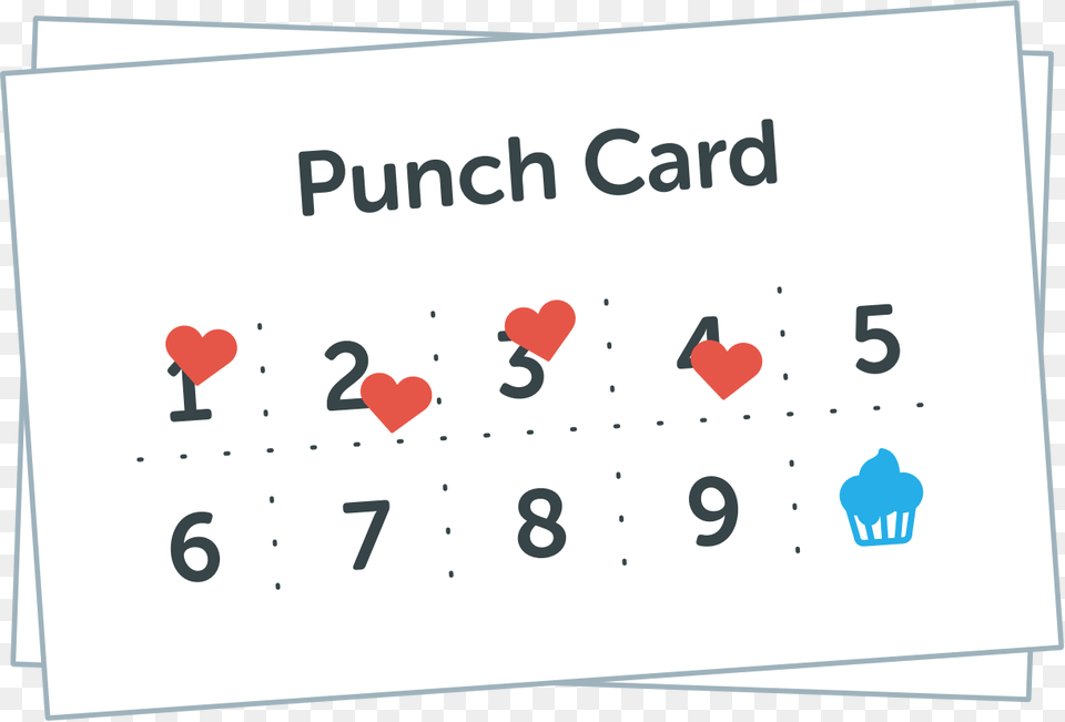 Get Discovered On Our Loyalty Punch Card App Punch Card, Text, White Board, Symbol Free Transparent Png