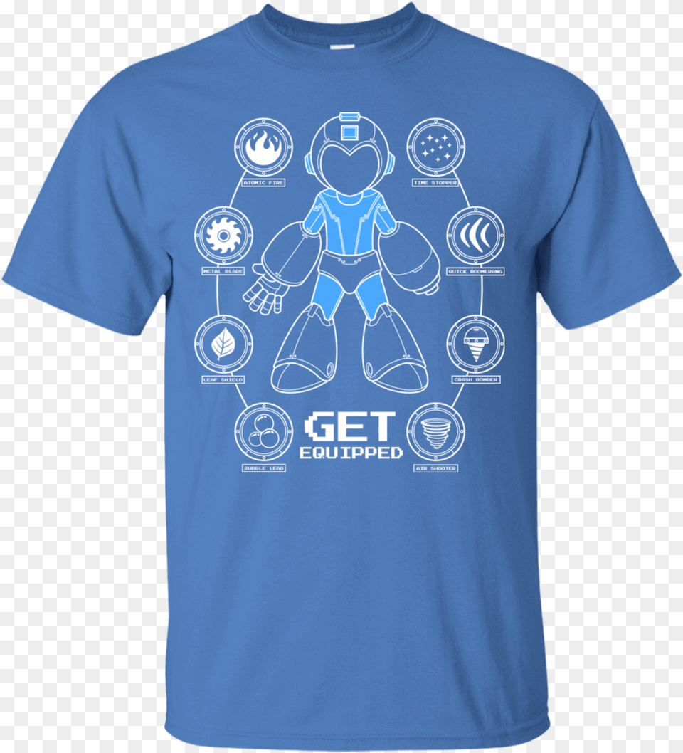 Get Equipped T Shirt Mega Man Design T Shirt, Clothing, T-shirt Free Png