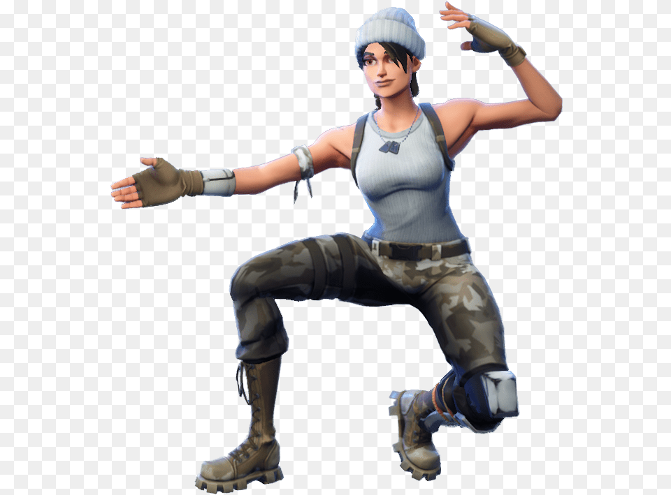 Get Fortnite Squat Battle Royale Pictures Recon Specialist Fortnite Skin, Adult, Person, Hand, Woman Free Png