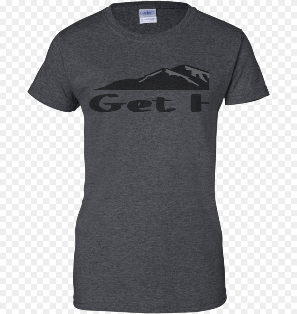 Get Higher Mountain Silhouette Hiking Outdoor Trails T Shirt, Clothing, T-shirt, Adult, Male Free Png Download