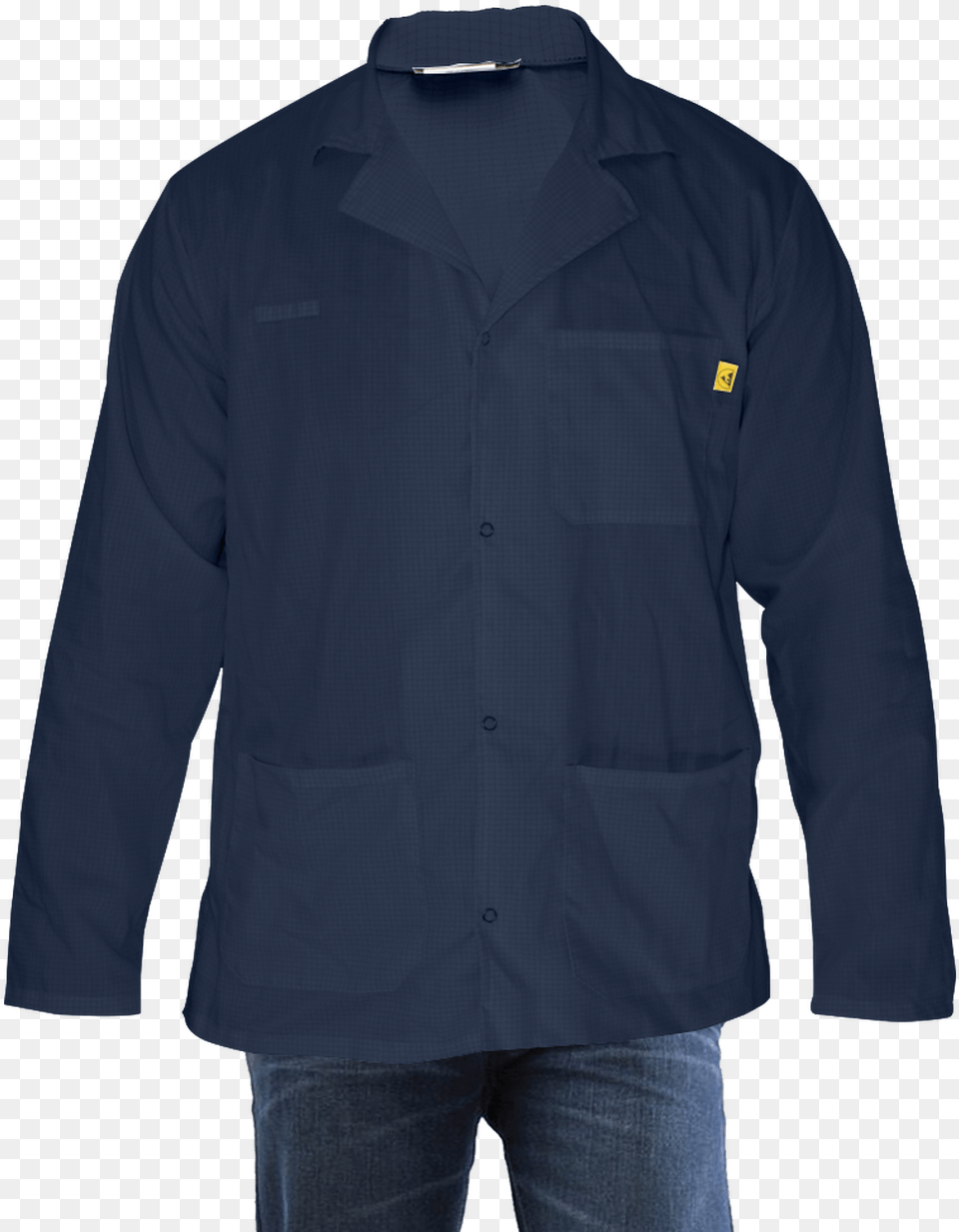 Get Lightweight Esd Lab Coats Snap Cuff Blue Ea Chubasquero Rasan, Clothing, Coat, Long Sleeve, Shirt Png Image