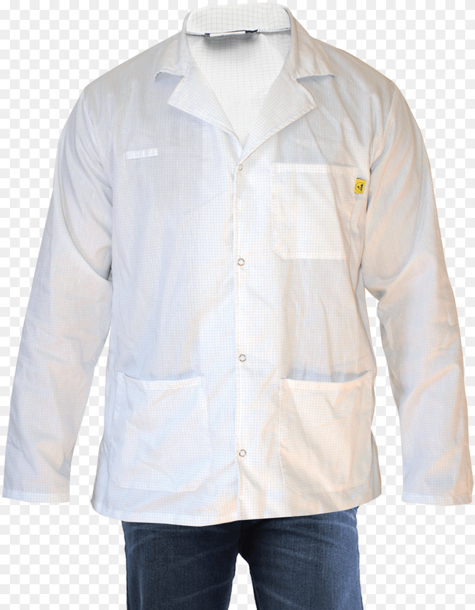 Get Lightweight Esd Lab Coats Snap Cuff White Ea Pocket, Clothing, Coat, Lab Coat, Long Sleeve Png Image