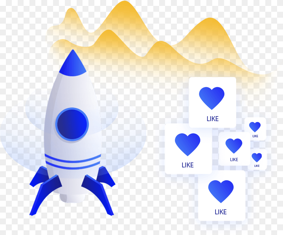 Get More Likes On Instagram, Rocket, Weapon, Person, Art Free Png Download
