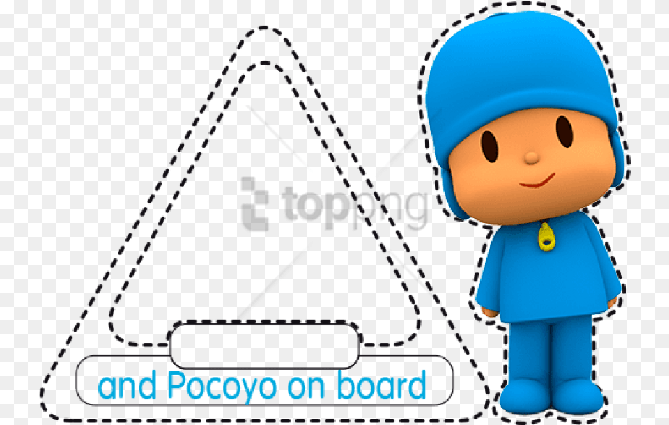 Get Pocoyo Coloring Cars Pocoyo Com Arts And Crafts, Triangle, Baby, Person, Face Png