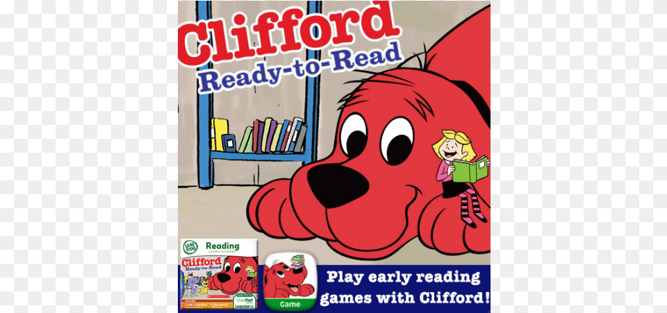 Get Ready To Read With Clifford Leapfrog Scholastic Clifford Learning Game For Leappad, Book, Comics, Publication, Baby Free Transparent Png