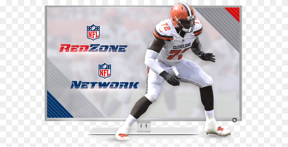 Get Ready To Score With Nfl Redzone Nfl Network, Helmet, Screen, Playing American Football, Person Png