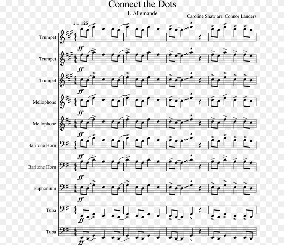 Get Ready Trumpet Sheet Music, Gray Free Png