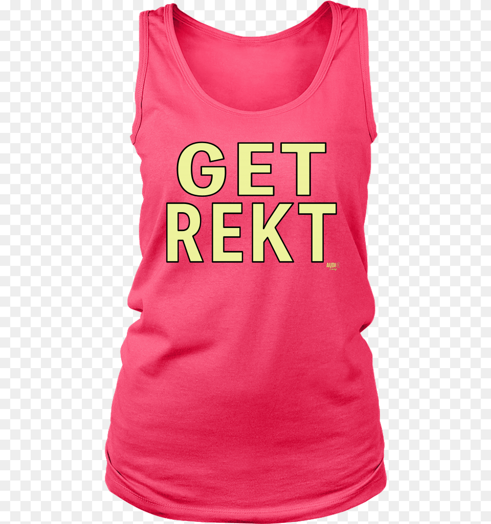 Get Rekt Ladies Tank Top Vintageretroeagleawesomesincemadeborn, Clothing, Tank Top, Person, T-shirt Free Png Download