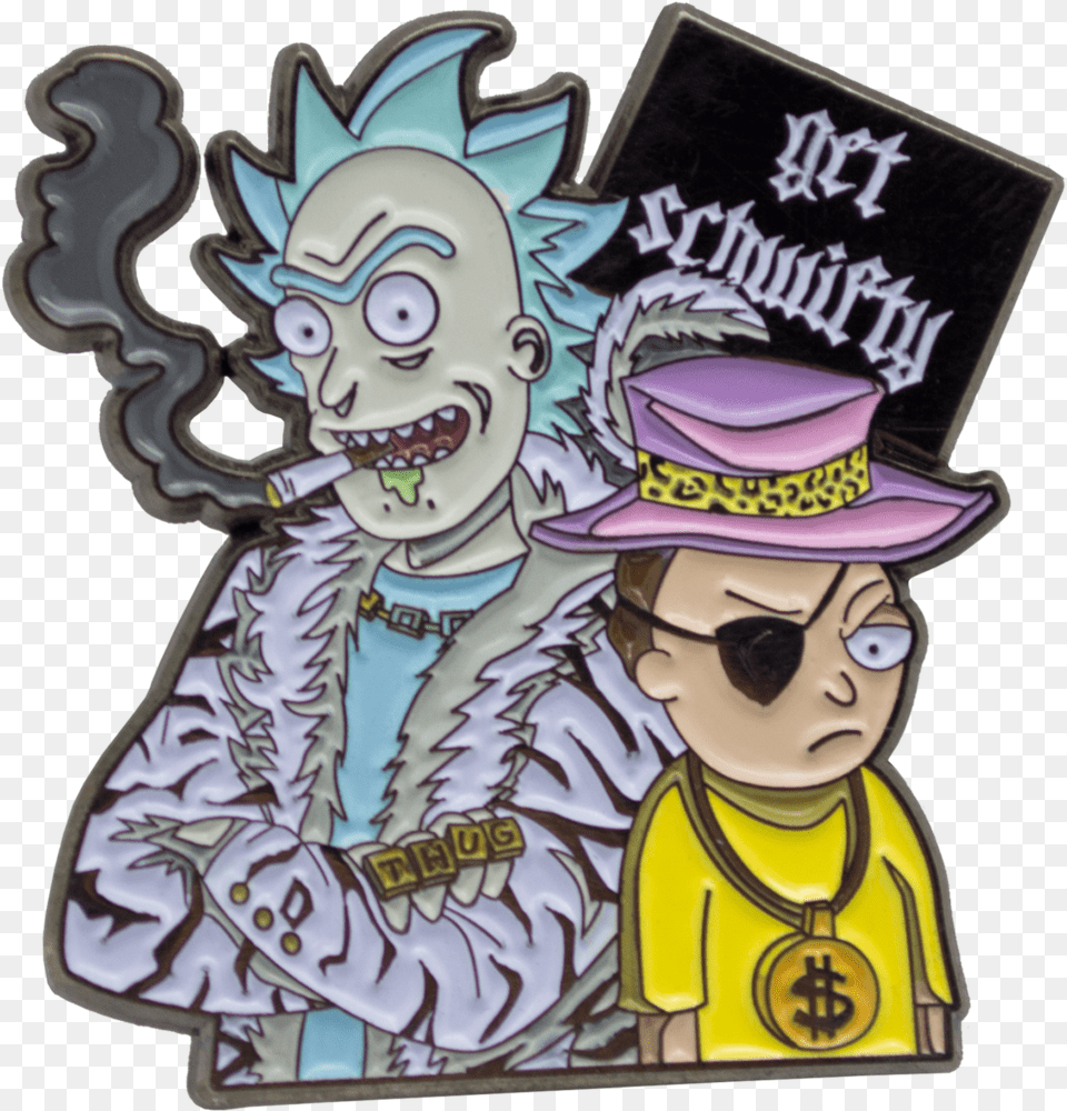 Get Schwifty Rick Amp Morty Enamel Pin Rick And Morty Schwifty, Book, Comics, Publication, Face Free Png