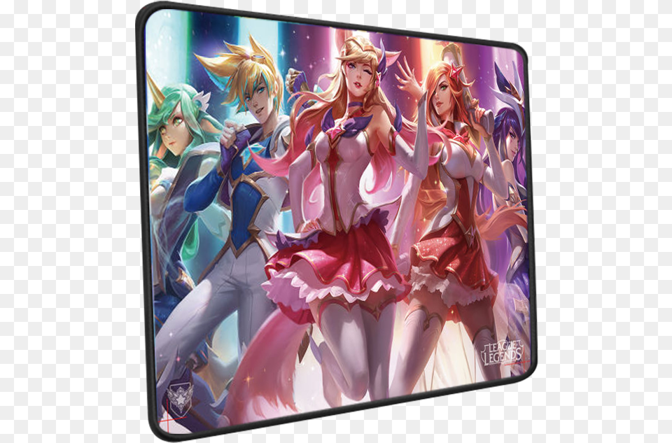 Get Star Guardian Ahri Team Background Star Guardian Mouse Pad, Book, Comics, Publication, Manga Free Png