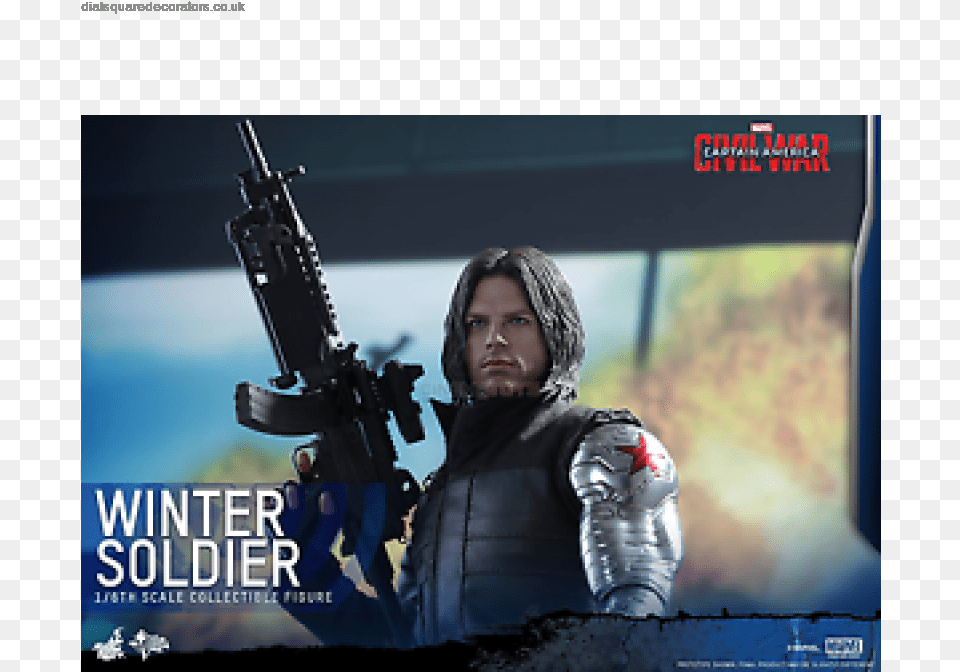 Get The Latest Marvel Captain America Civil Guerra Marvel Winter Soldier Gun, Adult, Weapon, Person, Machine Gun Png