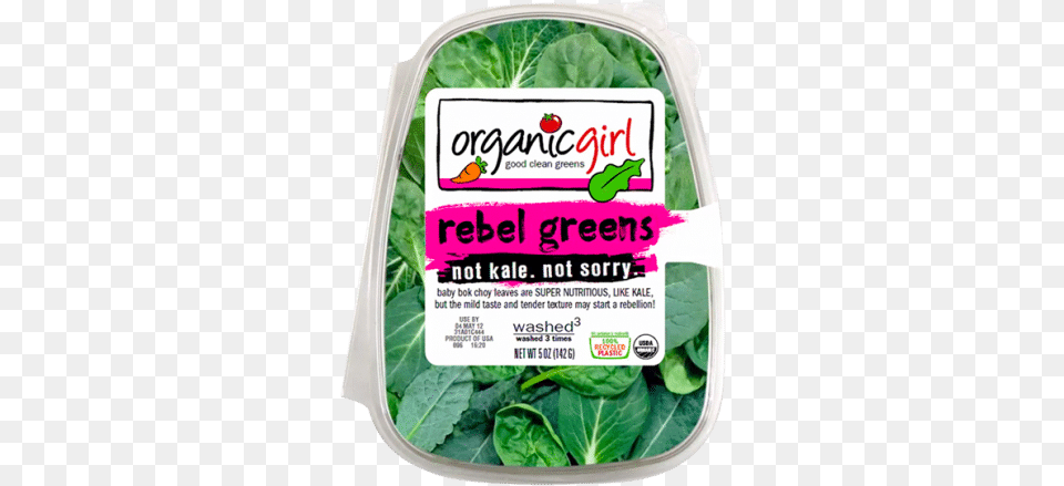 Get To Know Our Baby Bok Choy Leaves Organic Girl Super Spinach 5 Oz, Food, Leafy Green Vegetable, Plant, Produce Png