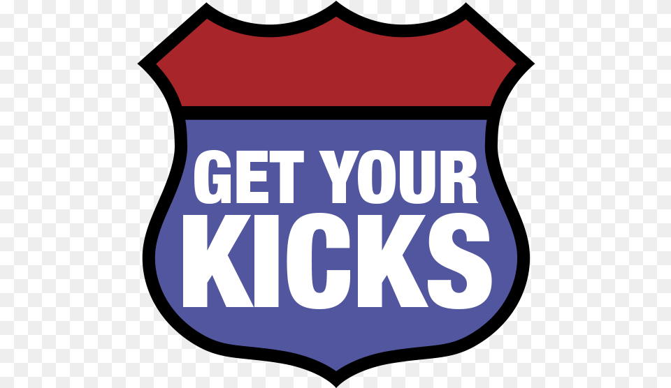Get Your Kicks Get Your Kicks Logo, Badge, Symbol Free Png Download