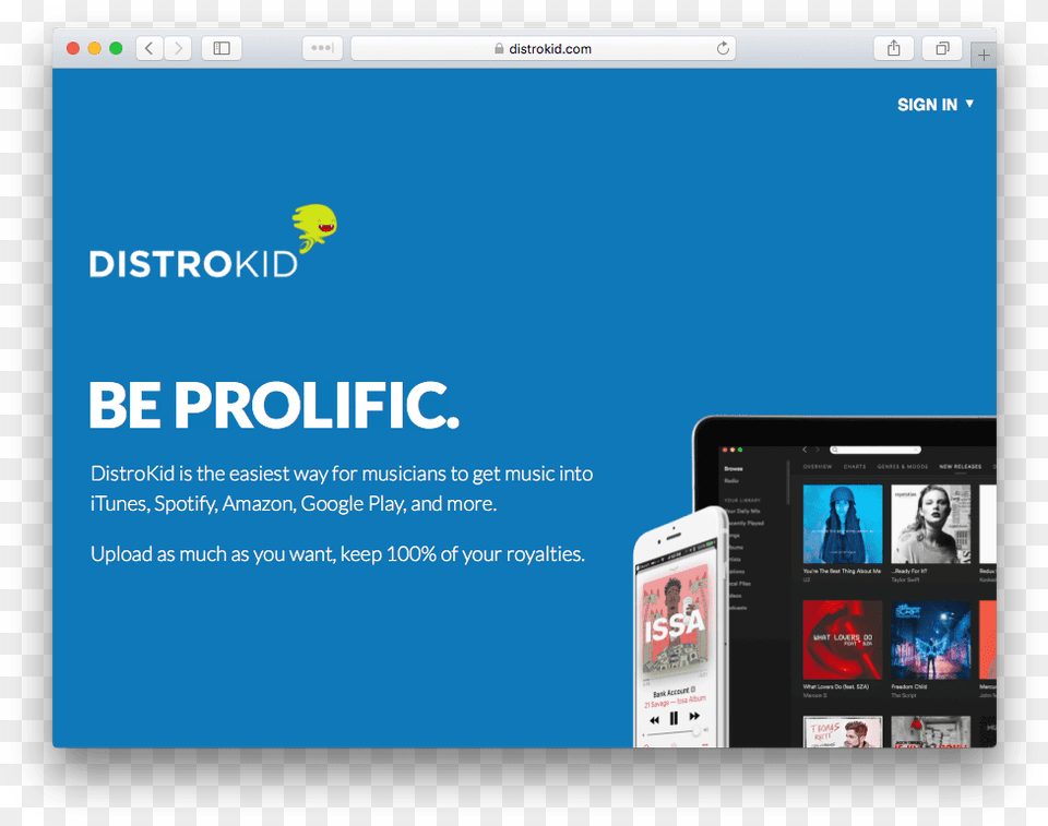 Get Your Music On Spotify Distrokid, File, Computer, Electronics, Person Free Png Download