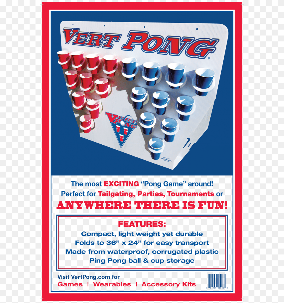 Get Yours Today Vert Pong Vertical Beer Pong On Steroids Faster, Advertisement, Poster, Cup Png Image
