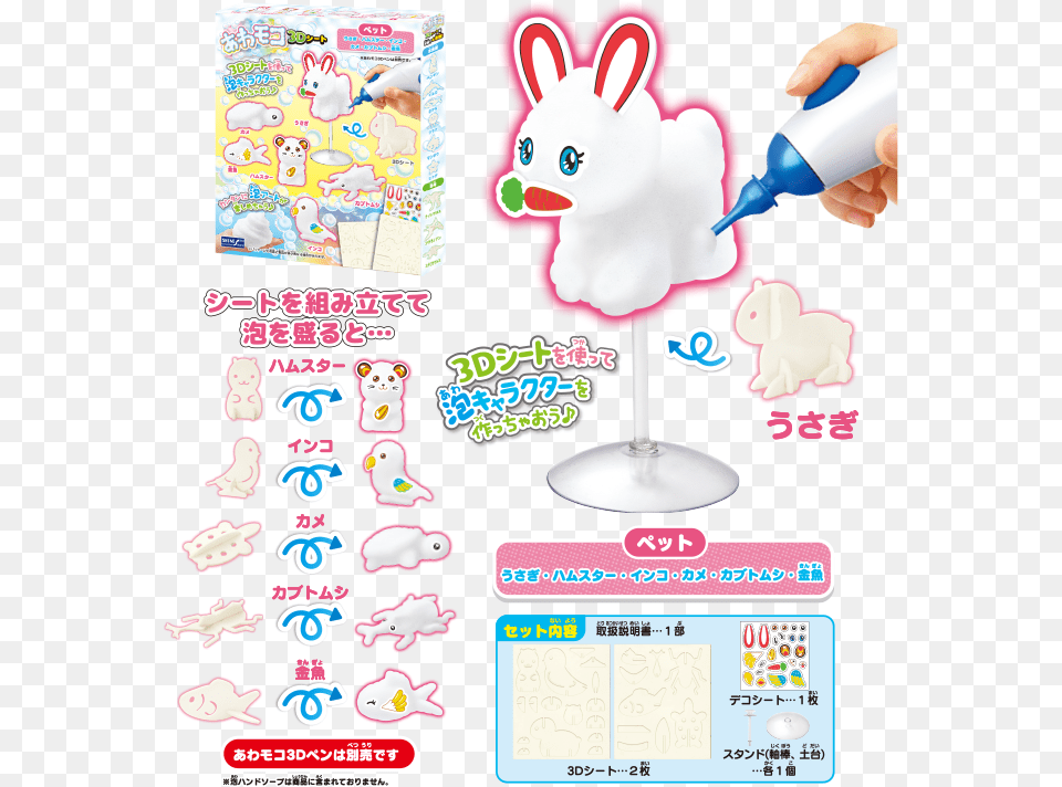 Get Yourself A 3d Printing Pen That Uses Soap Suds Animal, Cream, Dessert, Food, Icing Free Transparent Png