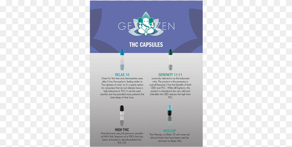 Get Zen Capsules Get Zen Capsules Thca, Advertisement, Poster Png Image