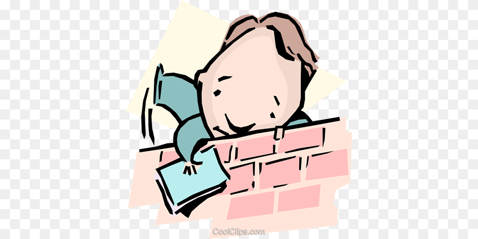 Getting A Leg Up Royalty Vector Clip Art Illustration, Person, Reading, Sleeping, Baby Png Image