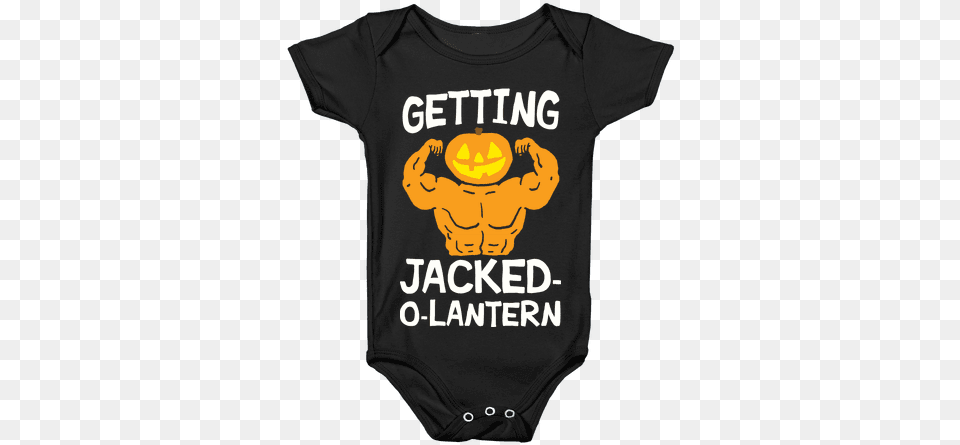Getting Jacked O Lantern Baby Onesy Baby Gaming, Clothing, T-shirt, Shirt, Face Free Png Download