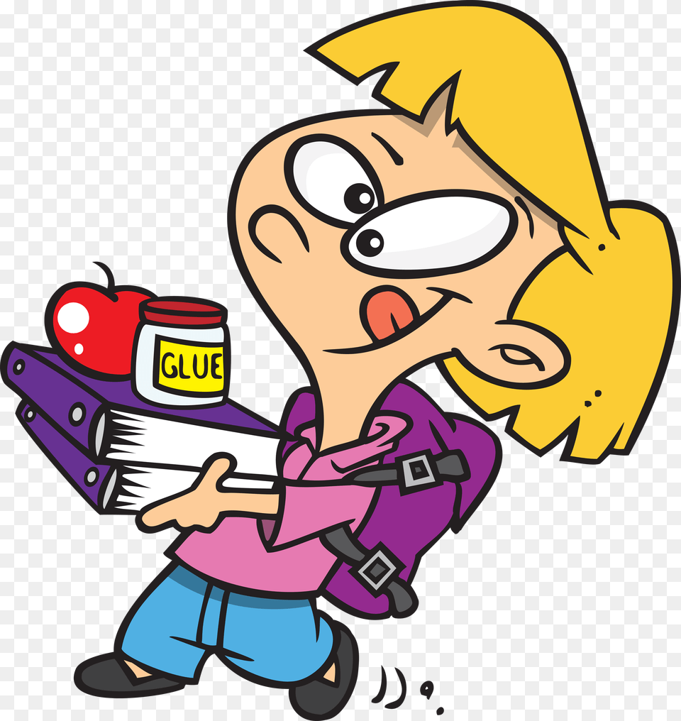 Getting Ready For School Clipart, Book, Comics, Publication, Cartoon Png Image