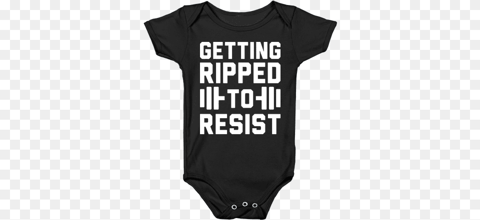 Getting Ripped To Resist Baby Onesy Tshirt Misfits Baby, Clothing, T-shirt, Shirt, Qr Code Free Png Download