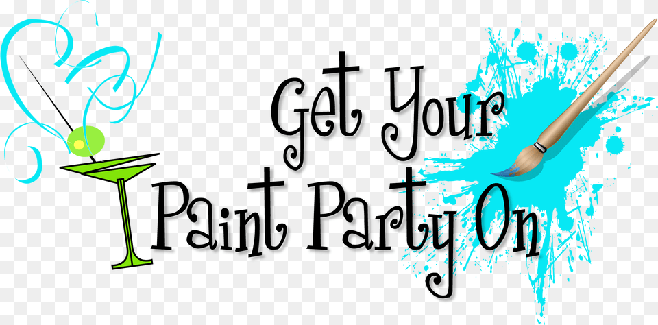 Getyourpaintpartyon Com Turn Your Calligraphy, Art, Cutlery, Graphics, Brush Free Transparent Png