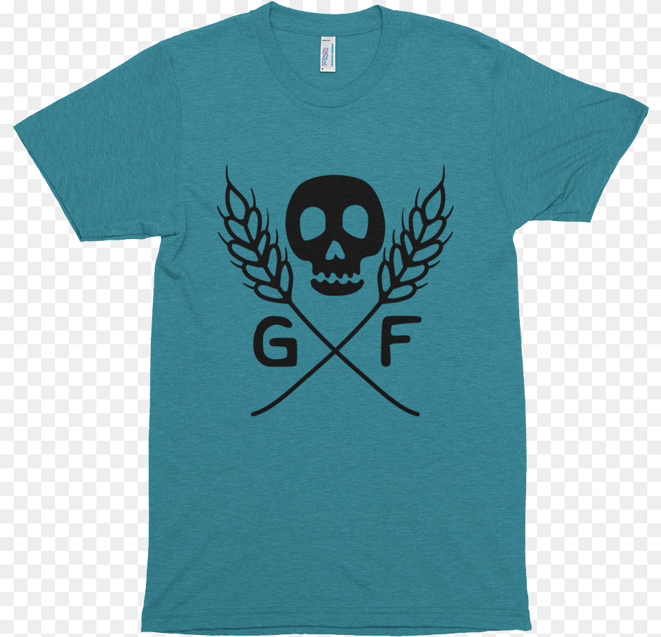 Gf Skull Mockup Front Flat Tri Evergreen Sunshine State Tshirt, Clothing, Shirt, T-shirt Free Png