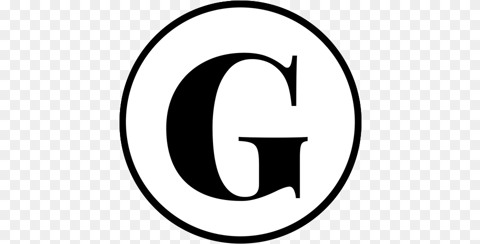 Gg Favicon Circle Black Outline Gold Enterprises, Symbol, Text, Logo, Number Free Png