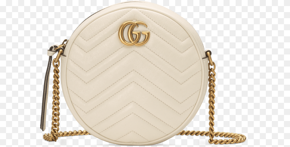 Gg Marmont Mini Round Shoulder Bag White, Accessories, Handbag, Purse, Jewelry Free Png