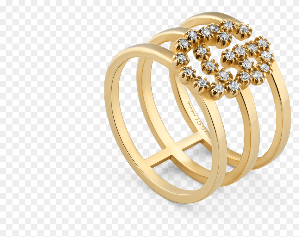 Gg Running First Phalanx And Diamond Ring Gucci Gold Ring G, Accessories, Jewelry, Gemstone Free Transparent Png