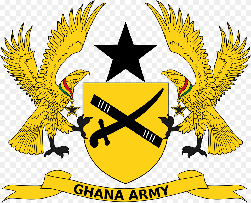 Ghana Coat Of Arm, Emblem, Symbol, Animal, Bird Free Png