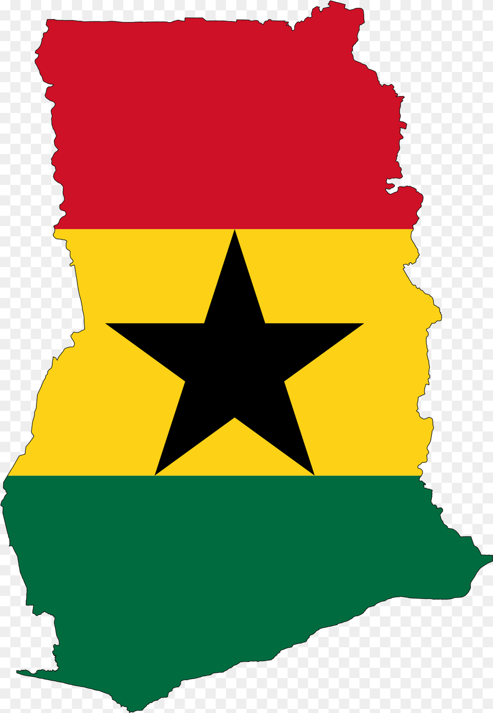 Ghana Flag Map Large Map Ghana Flag Map, Star Symbol, Symbol, Person Png