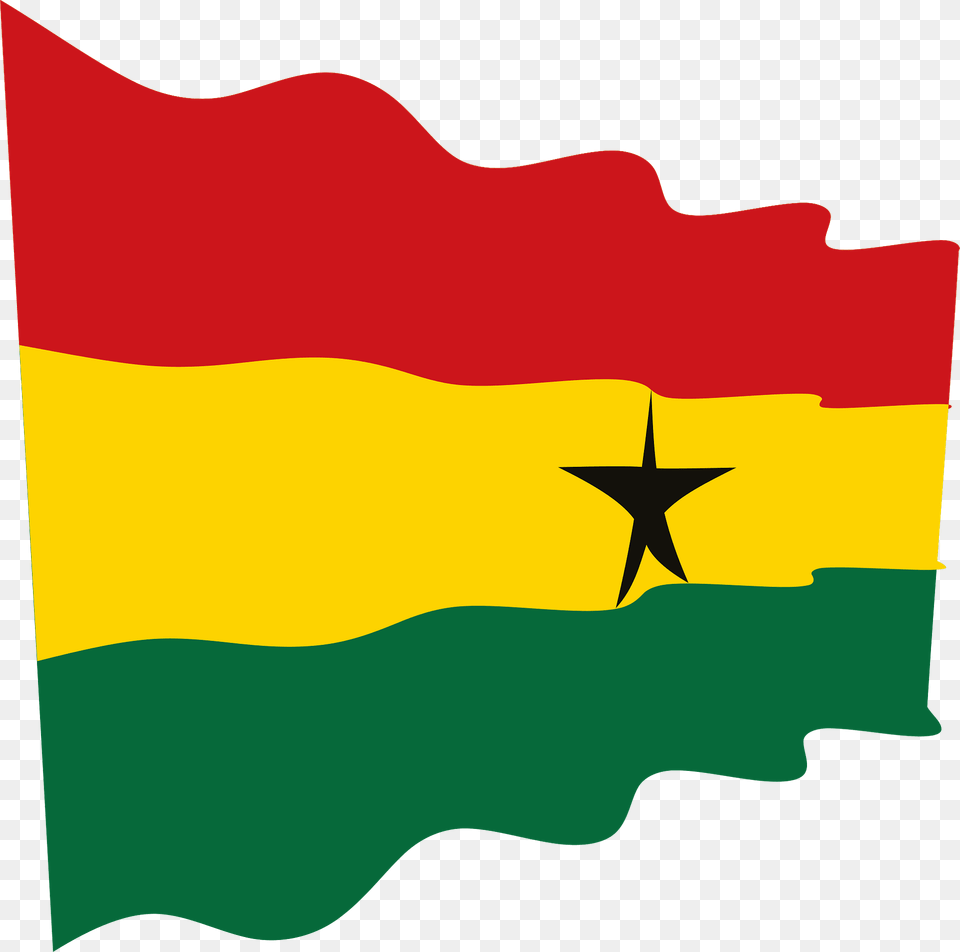 Ghana Wavy Flag Clipart, Animal, Fish, Sea Life, Shark Free Transparent Png