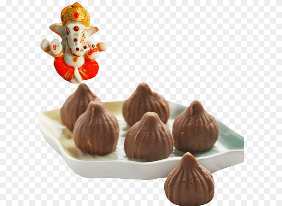 Ghasitaram Chocolate Mawa Modak With Ganesha Idol Modak Images With Ganpati, Food, Sweets, Meal, Fruit Free Png Download