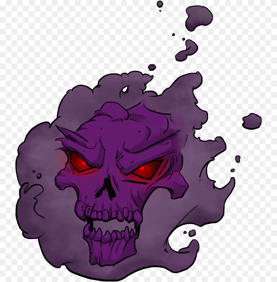 Ghastly Skull, Purple, Art, Graphics, Baby Free Png Download