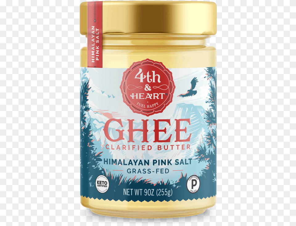 Ghee Himalayan Salt 4th And Heart Ghee Garlic, Food, Can, Tin, Animal Free Png