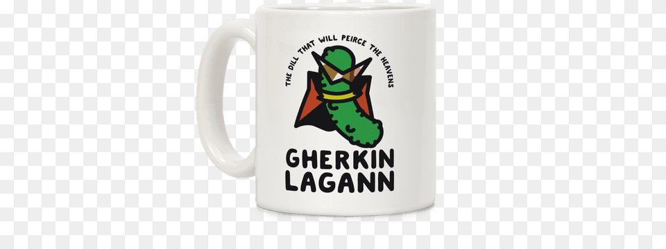 Gherkin Lagann Coffee Mug Gurren Lagann Shirt, Cup, Beverage, Coffee Cup, Stein Png Image