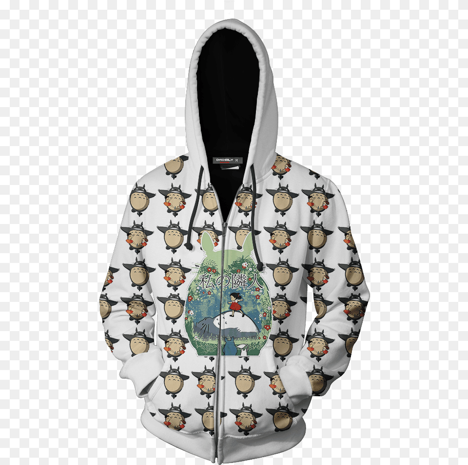 Ghibli Studio My Neighbor Totoro Seamless Zip Up Hoodie Hoodie, Sweatshirt, Sweater, Knitwear, Jacket Png Image