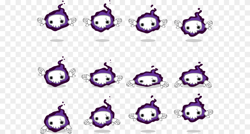 Ghost 2d Sprite, Purple, Accessories, Earring, Jewelry Png