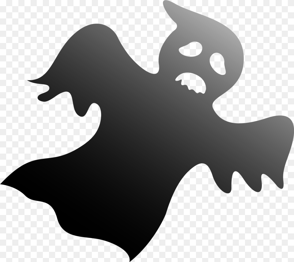 Ghost Black Horror, Silhouette, Stencil, Logo, Animal Free Png Download