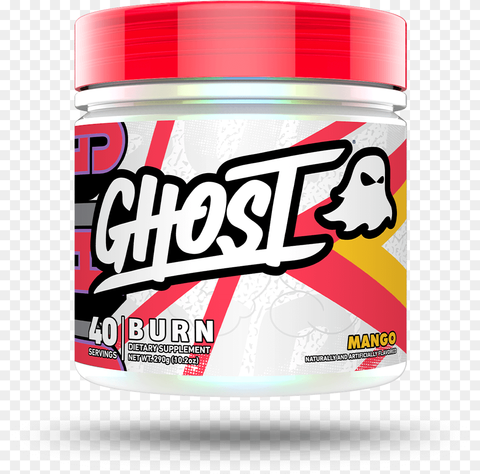 Ghost Burn Fat Burner And Thermogenic Mango Flavor Ghost Burn, Can, Tin, Jar Png Image