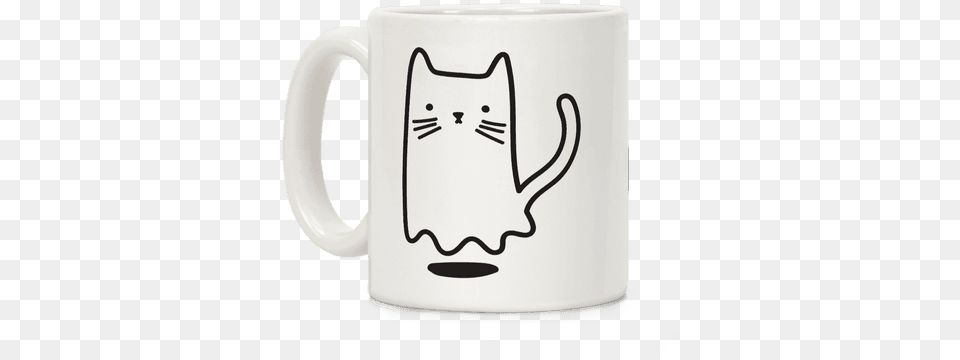 Ghost Cat Coffee Mug French Bulldog Coffee Memes, Cup, Beverage, Coffee Cup Png