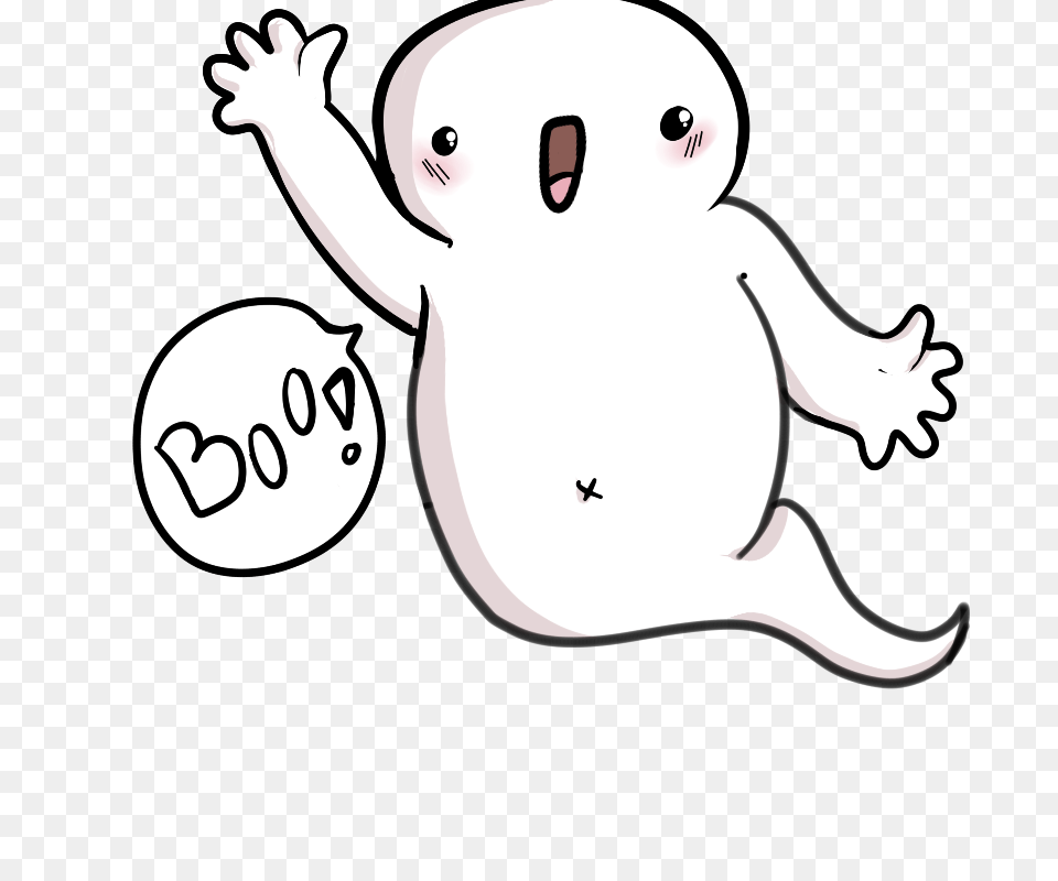 Ghost Clipart Cute, Sticker, Animal, Mammal Png
